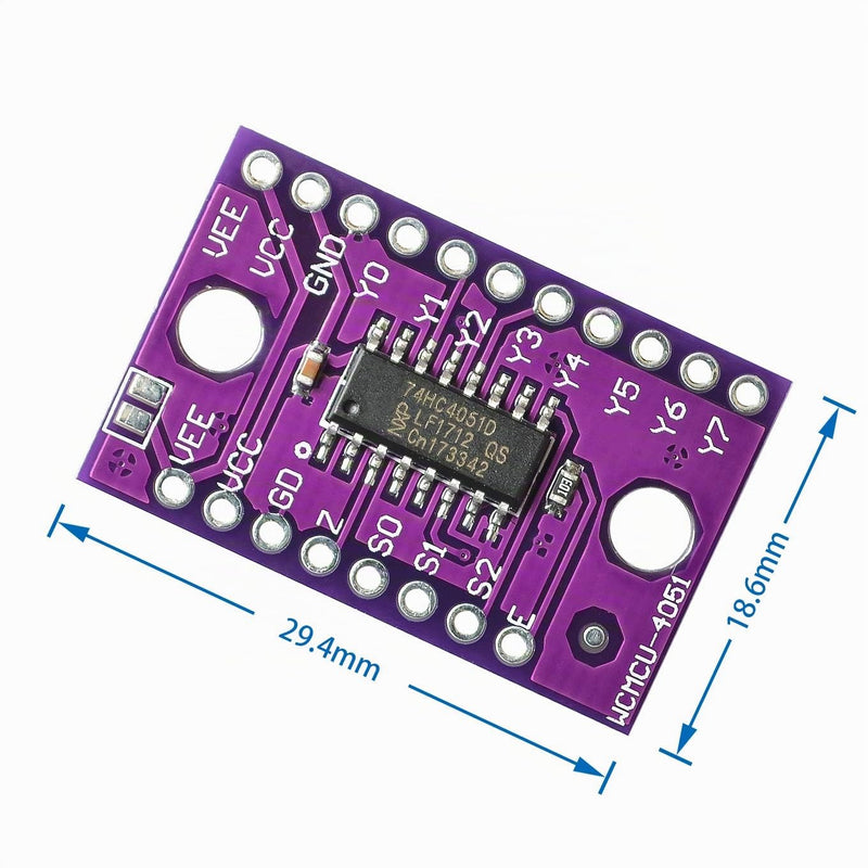 5PCS 74HC4051 8-Channel Mux-Analog Multiplexer Selector Module