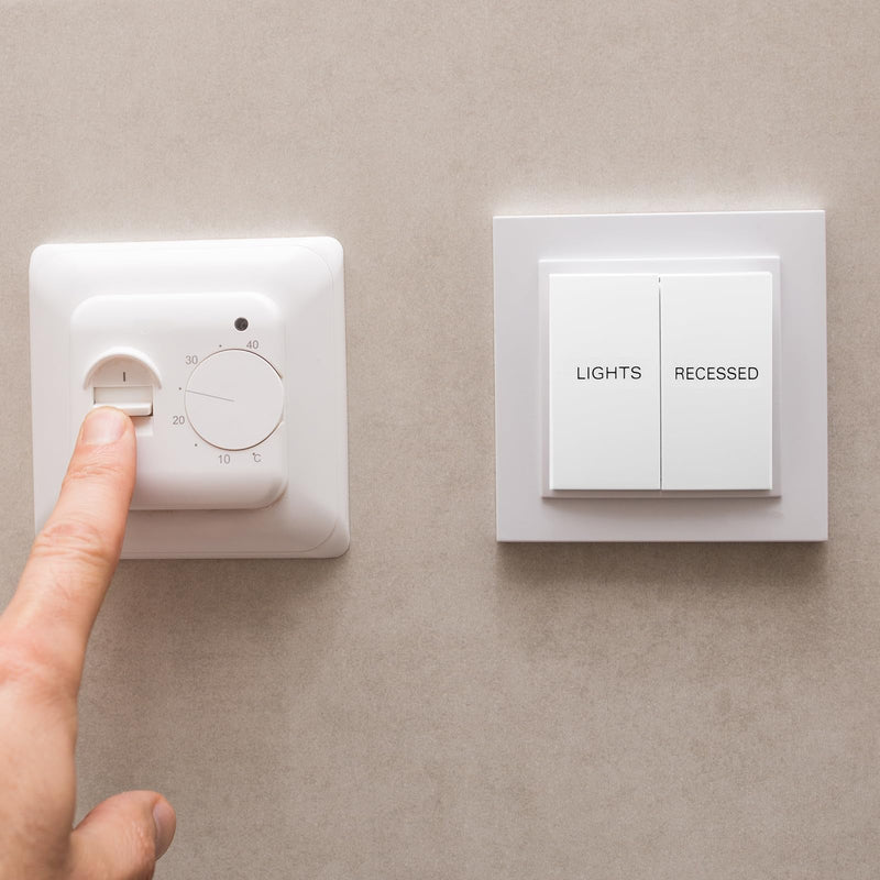 650 PCS Light Switch Labels Transparent Light Switch Stickers Identification Stickers Label for Home Kitchen Bathroom Office