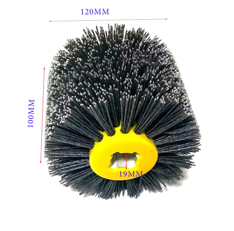 [Australia - AusPower] - JVJ Nylon Brush Polishing Grit #120 Wire Drawing Wheel Brush Polishing Brush for Satin Machine Sanding Brush Bristle Brush Grit Brush for 19 mm Diameter Wood Brushes Machine 