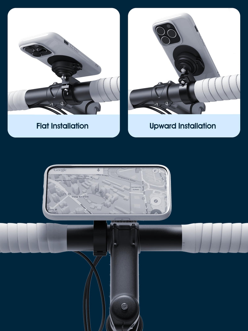 [Australia - AusPower] - sincetop Series Q [ Quad ] Bike/Motorcycle Phone Mount - Quick Lock & Release - Aluminum Alloy Holder - Compatible with Mountain Bicycles, Electric Bikes, Motorcycles, and Scooters Handlebar Mount - Series Q 