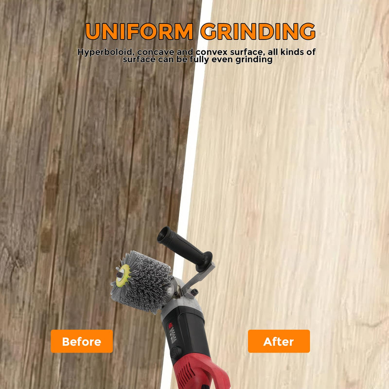 [Australia - AusPower] - 120 Sanding Brush for Wood, Brushes for Satin Machine, 120 Brush, Surface Conditioner, Polishing Wheel 120 Grit, Wire Drawing Polishing Wheel for Surface Processing, Deburring and 
