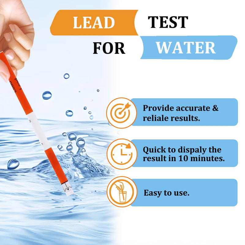 [Australia - AusPower] - Lead in Drinking Water Test Kit,1 Pack Home Water Lead Testing Strips for Tap or Well Water Accurate & Fast 15 Minutes Results Lead Detection-Individually Wrapped test lead-1 in 1 
