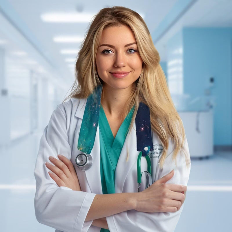 [Australia - AusPower] - Rnyleeg Starry Stethoscope Covers for Nurses Soft Polyester Stethoscope Sleeve Universal Stethoscope Accessories Fit to All Types of Stethoscopes 1 Starry Print 
