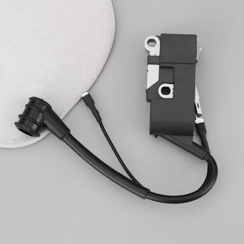 OTOTEC ignition coil for chainsaws with high-voltage cable. Compatible with Scheppach CSH46, CSH56, and CSH58 magneto modules.