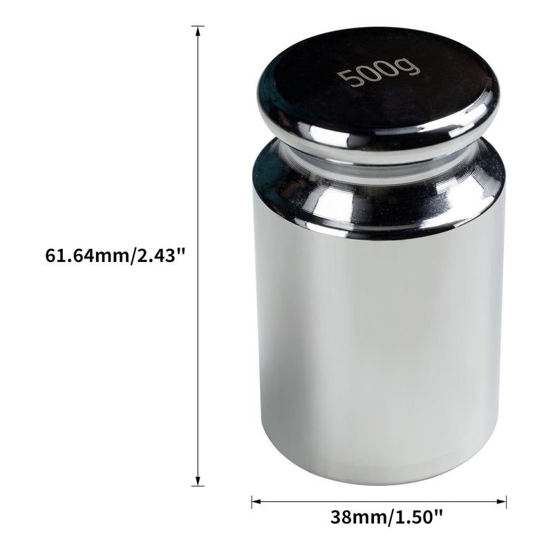 [Australia - AusPower] - HFS(R) Calibration Weight 500 Gram M2 Class Chrome Scale Balance Calibration Weight for Digital Scale, Pocket Scale 500g 