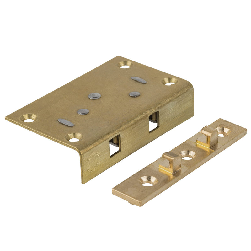 Medium Brass Half Mortise Chest or Box Lock with Two Skeleton Keys | HL2-SB-2K With Two Keys