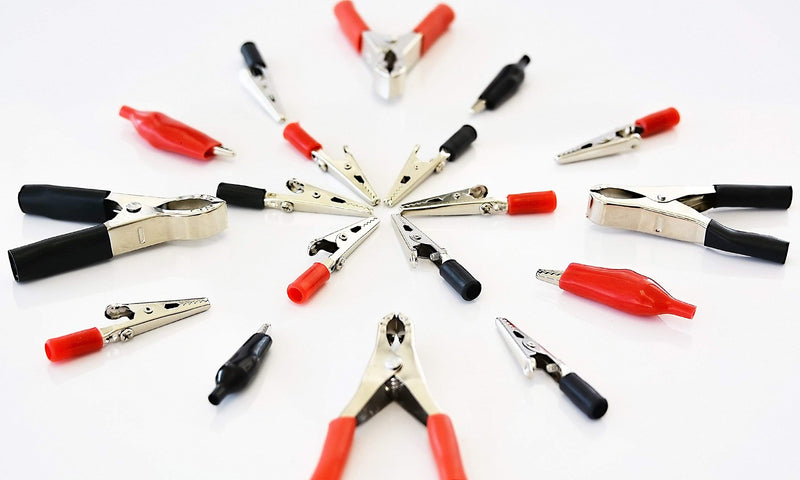 [Australia - AusPower] - SWORDFISH 61030 60pc Electrical Clip Alligator Charging Clip Electrical Test Lead Connector Assortment 