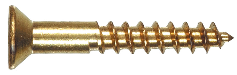 #5 x 5/8 Brass Wood Screws, Flat Countersunk Head, Phillips Drive - (Pack of 100) Solid Brass Plain Finish, Screw Size: #5, Length: 5/8 inches #5 x 5/8 inches