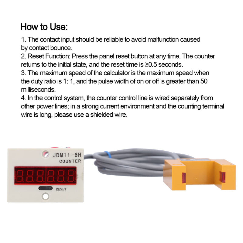 [Australia - AusPower] - Digital Display Counter Electronic Industrial Sensor Automatic Induction BEM?6H?30E4?CT (AC110V) 
