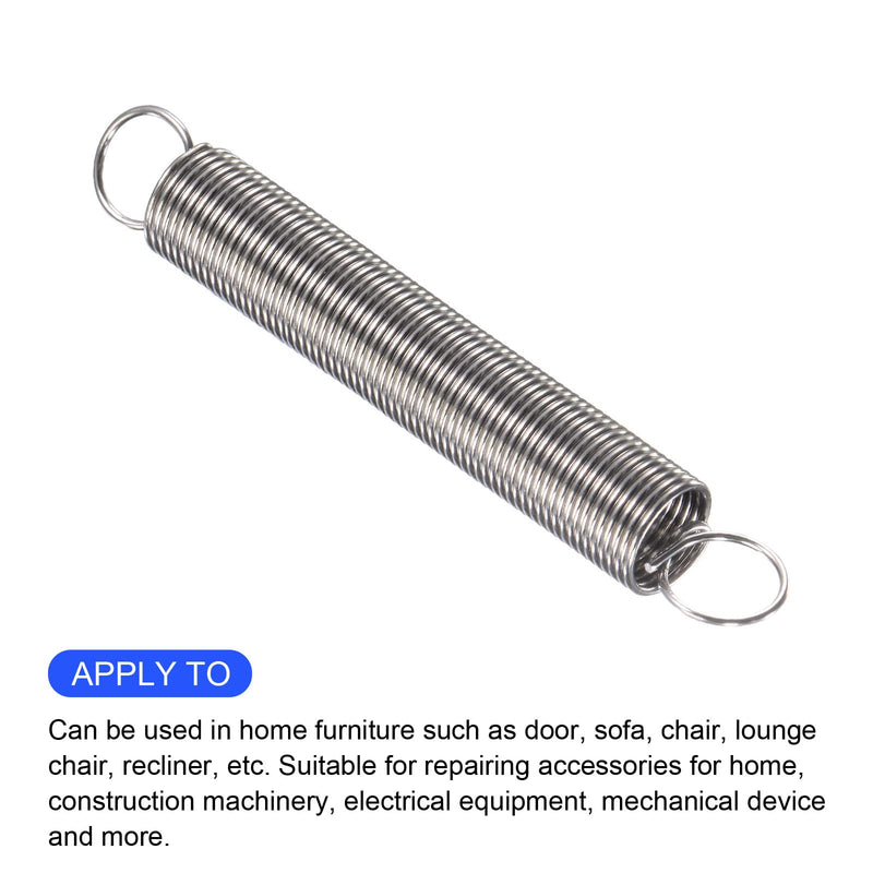 [Australia - AusPower] - METALLIXITY Extension Spring (1x12x90mm/0.04"x0.48"x3.55") 5Pcs, 304 Stainless Steel Tension Spring Wire - for Home Repair Construction Machinery 0.04"x0.48"x3.55" 