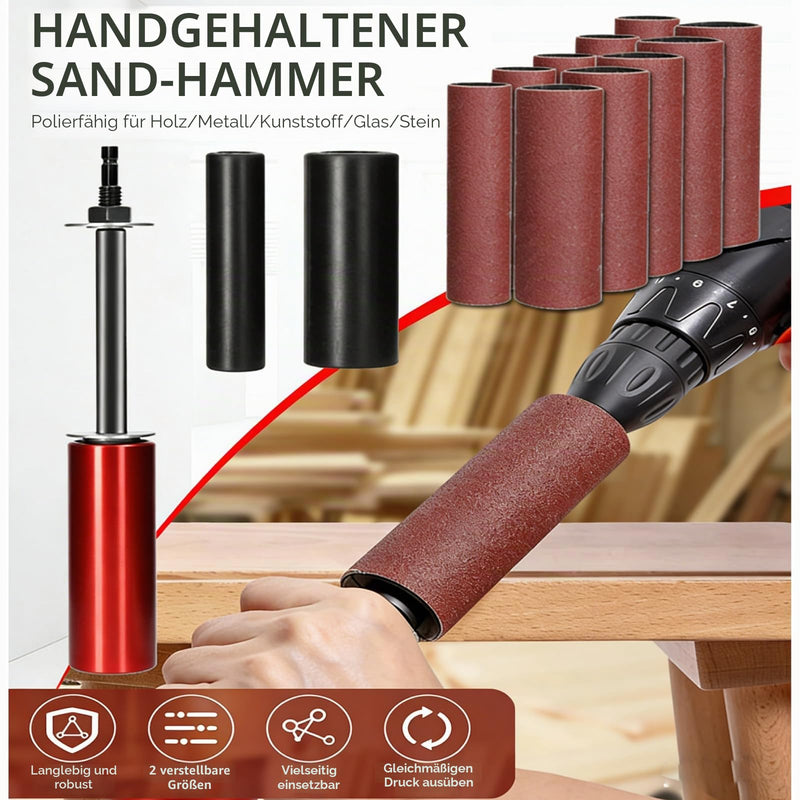 Spindle Sander Adapter, Handheld Rubber Sanding Drum Set for Drills, Spindle Sander Adapter Sanding Rollers, Drill Bit, Grinding Arbor, Spindle Sander Adaptor with 10 Sandpaper Sleeves
