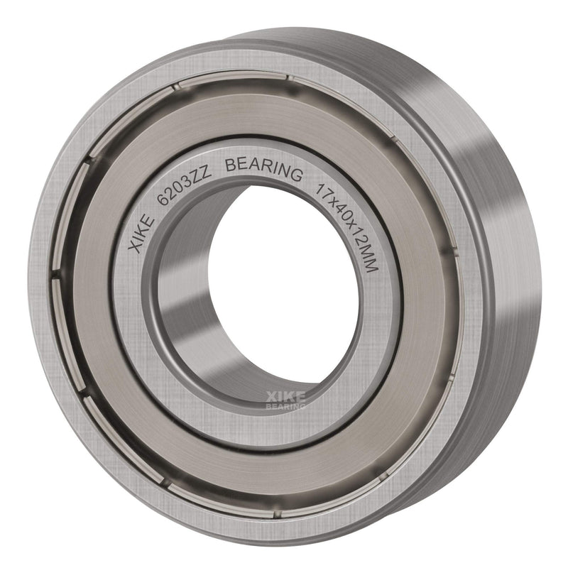 [Australia - AusPower] - XiKe 10 Pcs 6203ZZ Double Metal Seal Bearings 17x40x12mm, Pre-Lubricated and Stable Performance and Cost Effective, Deep Groove Ball Bearings. 