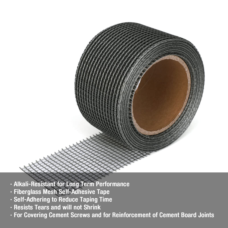 [Australia - AusPower] - Goldblatt 50' Cement Board Tape with 150-Count #8 1-5/8'' Cement Concrete Screws with Drill Bit, for Cement Board Joints Repairing, Sealing and Strengthening 