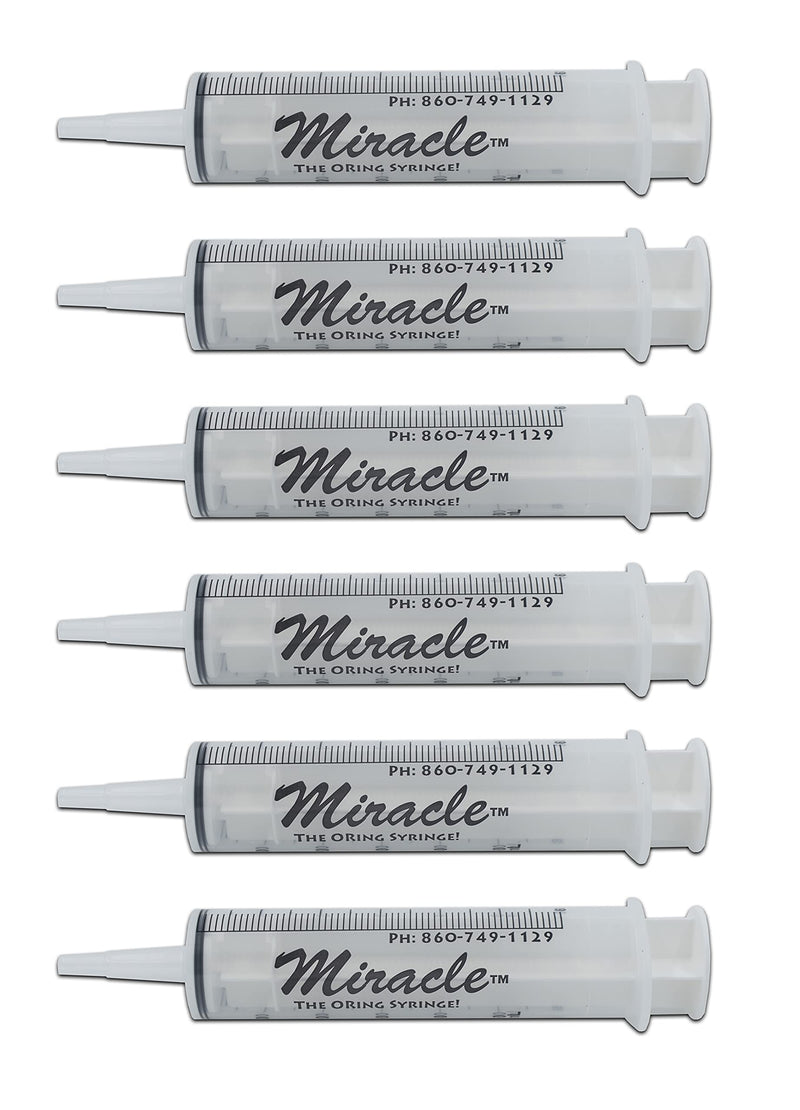 [Australia - AusPower] - Miracle Oring Syringe- 60 ml Catheter Tip Syringe- Package Contains 6 Individually Wrapped Sterile Oring Syringes for Handfeeding Animals, Administering Supplements, Measuring Liquids, and More 