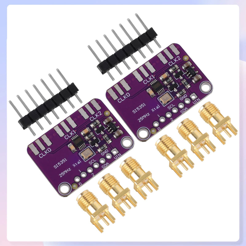 [Australia - AusPower] - High Frequency Signal Generator Si5351A Si5351 5351, 8KHz to 160MHz DC3.3-5V Square Wave Frequency Generator Board Module I2C for Arduino - 2PCS 