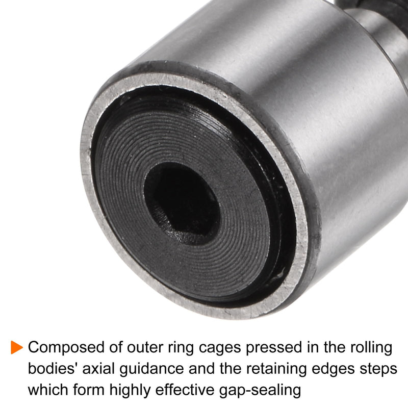 [Australia - AusPower] - HARFINGTON 4pcs CF5 Cam Follower KR13 Needle Roller Bearing M5x0.8mm Male Thread 13mm Roller Diameter Stud Type 8mm Roller Width Miniature Track Roller Bearings CF5/KR13 4 