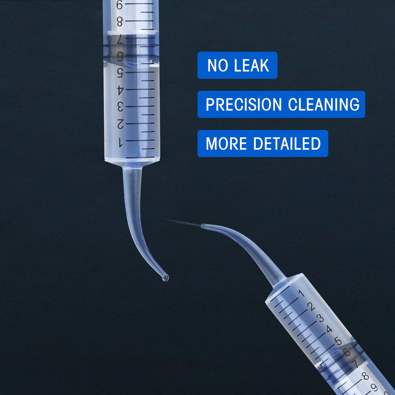 [Australia - AusPower] - 7Pack Wisdom Teeth Syringe, 12ml/cc Dental Syringe with Curved Tip & Measurement, Curved Dental Irrigation Syringe, Disposable Sealed for Dental Care, Oral Tonsil Stone, Feeding, Liquid Injection 7.0 