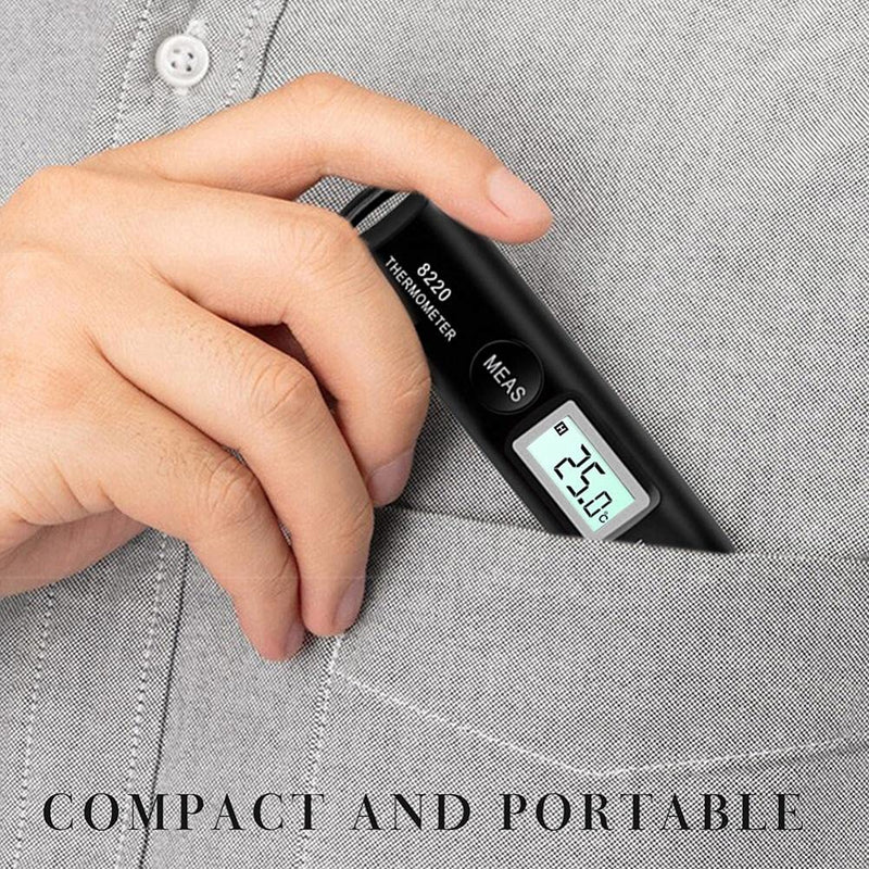 [Australia - AusPower] - Contactless Mini Digital Infrared Thermometer Handheld Portable Pocket Temperature Pen with LCD Display for Industrial Use Accurate Readings in Celsius and Fahrenheit Wide Range -50°C to 220°C 