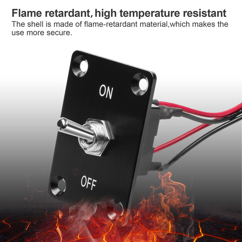 [Australia - AusPower] - Button Switch Rocker Switch Toggle Switch Four Pin Two Position ON/Off Prewired Power Transfer Switch with Mounting Plate,Waterproof Cap. On-Off 