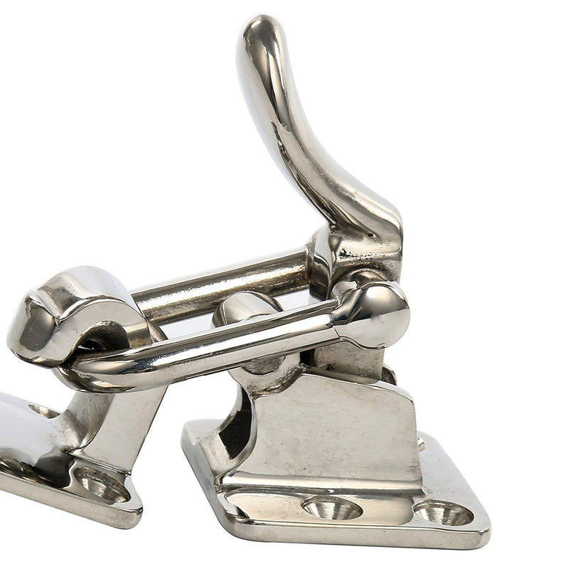 Amarine Made Pair of Stainless Steel Hold Down 90 Degree Clamp-locking Cam Latch for Boat, RV,Caravan,Attic Hatch Doorway