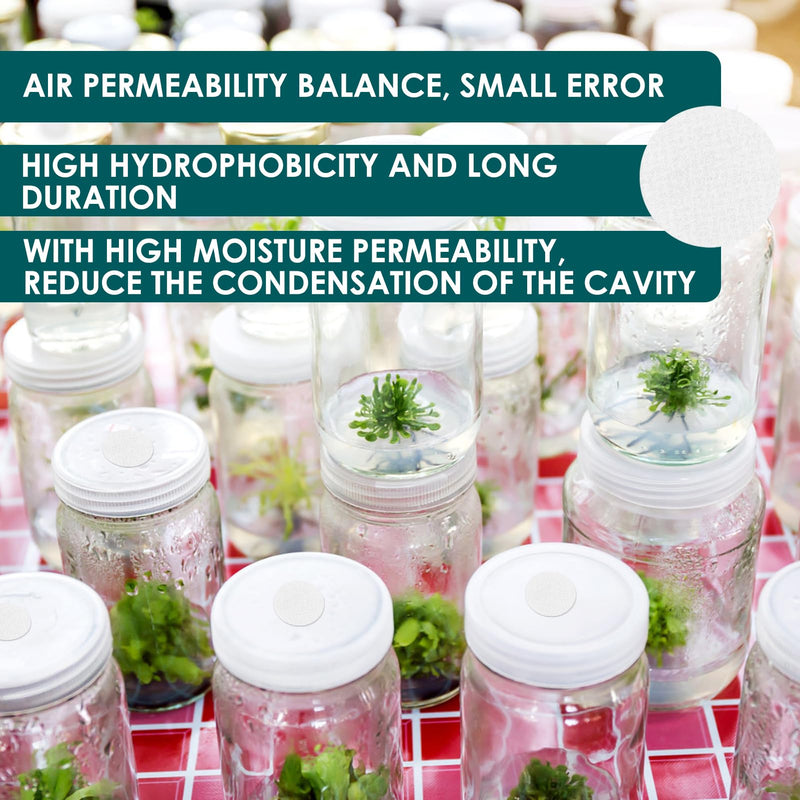 [Australia - AusPower] - 64 Pieces 20mm Synthetic Paper Self Adhesive Filter Discs Water Resistant Dustproof Breathable Mushroom Growing 