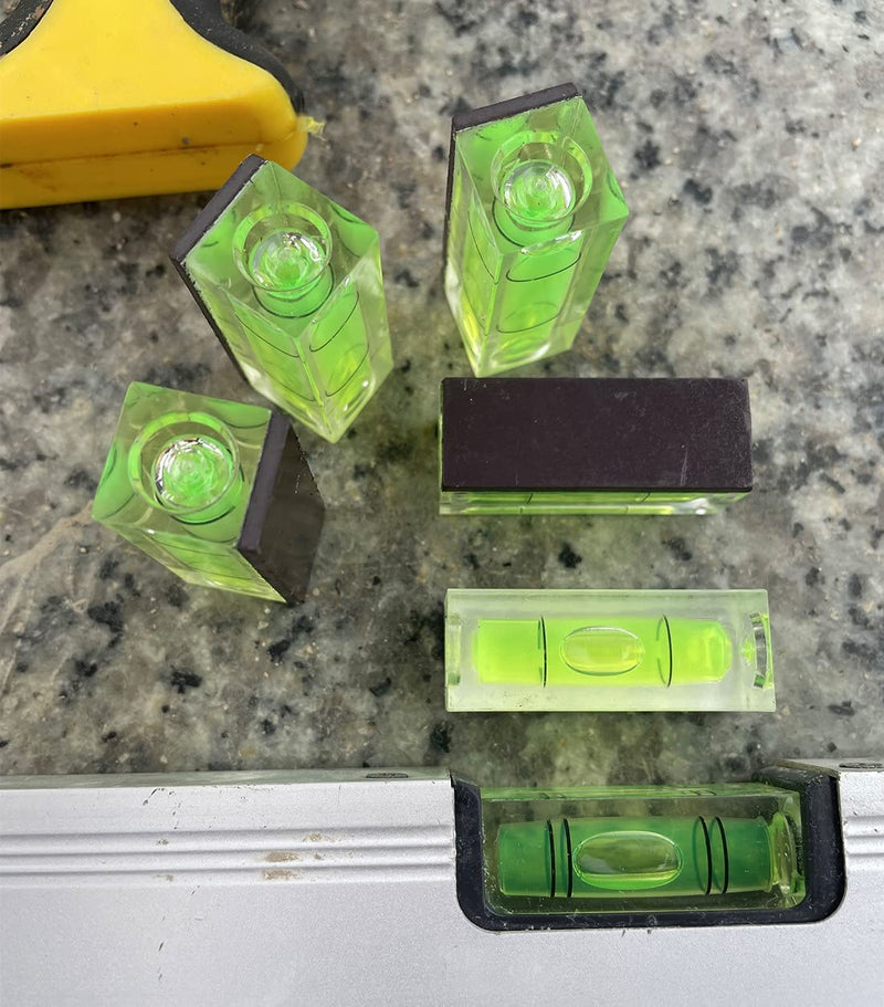 5 Pieces 15 × 15 × 40 mm Square Mini Spirit Level Bubble Small Level Instrument Balance Bubble Small Level