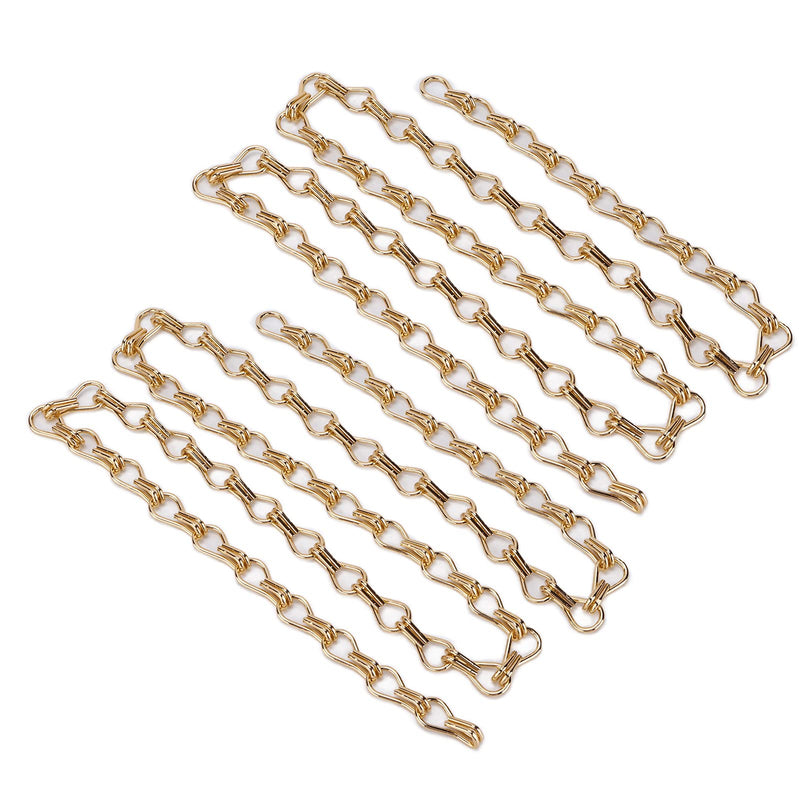 [Australia - AusPower] - 2PCS Decorative Chain, Hanging Gold Chain, DIY Chandelier Decor Chain, Metal Chain for Home Office Decorative (2m/78.74in) 
