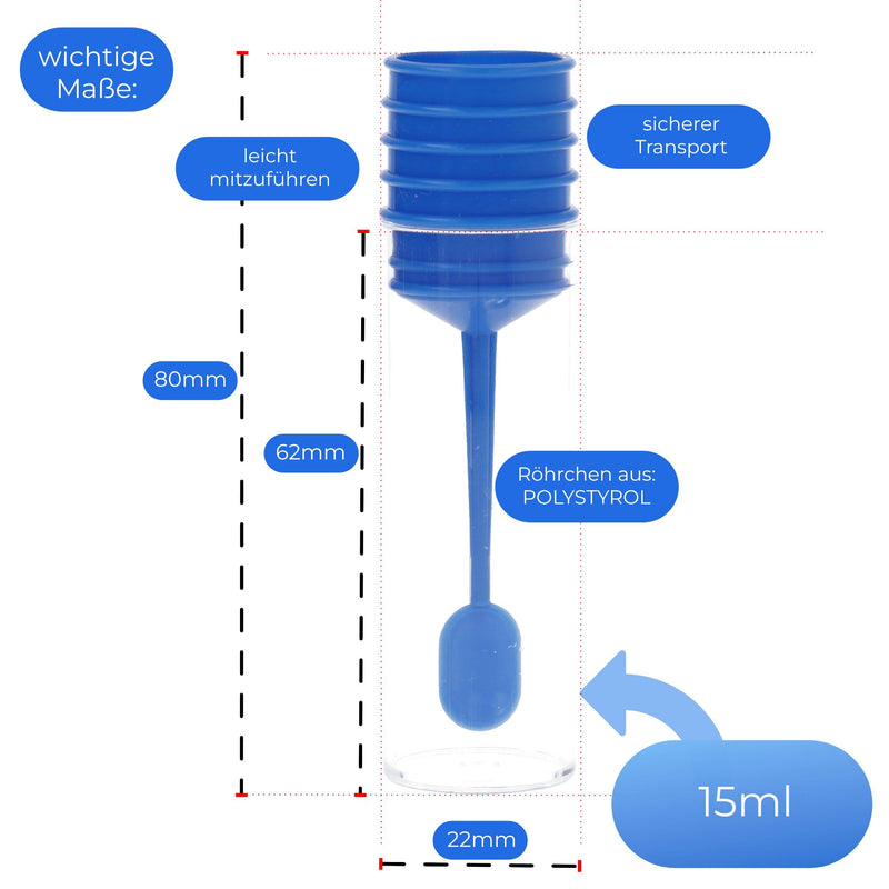 5 x Examination Tubes, Chair / Waste Tube, Sample Tube with Spoon