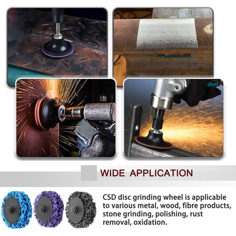 [Australia - AusPower] - Wkamamo Pack of 15 CSD Sanding Disc, 2 Inch Coarse Sanding Disc, Sanding Disc, Roller Sanding Disc, Nylon Fabric Disc for Surface Processing or Paint Removal, Polishing 