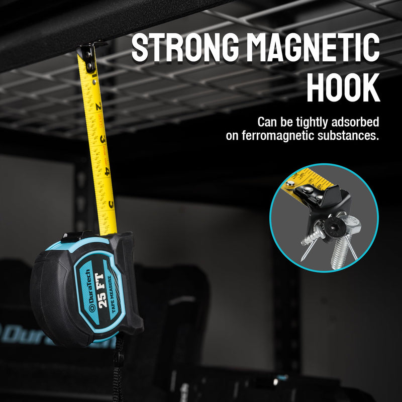 [Australia - AusPower] - DURATECH Magnetic Tape Measure 25FT with Fractions 1/8 with ValueMax 266PCS Wire Stripper Tool Kit, Self-Adjusting 8" Automatic Wire Stripping Tool for AWG 10-24 