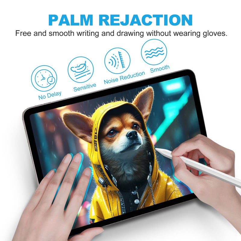[Australia - AusPower] - Stylus Pen for iPad, 10 Mins Charge iPad Pencil, 20 Hours Battery Life Apple iPad Pen, Apple Pencil 1st/2nd Generation, iPencil 9th&10th, Palm Rejection, Tilt Sensitivity, for 2018-2023 iPad 20 Hours Lasting Time 