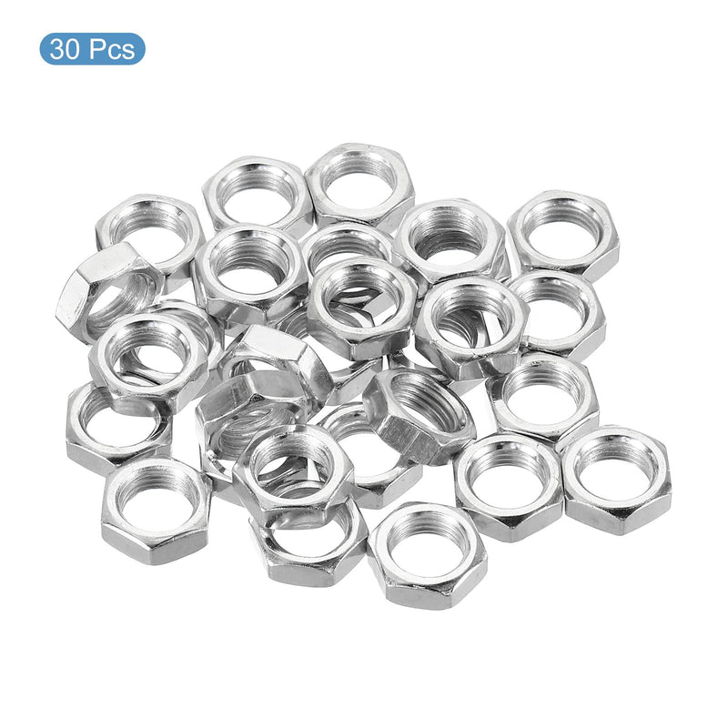 [Australia - AusPower] - PATIKIL M10 x 1.0 Steel Hex Nuts, 30 Pack Metric Thread Zinc Plated Finished Hardware Nuts Screw Bolt Fasteners 5mm Height 