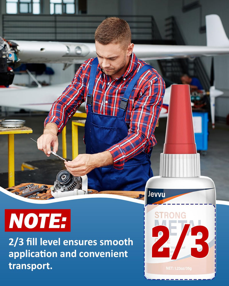 [Australia - AusPower] - Super Glue for Metal, Clear Instant Cyanoacrylate Adhesive for Metal Repair, Waterproof, Heat-Resistant, Ideal for Steel, Aluminium, DIY, Jewelry Metal Glue 35g 