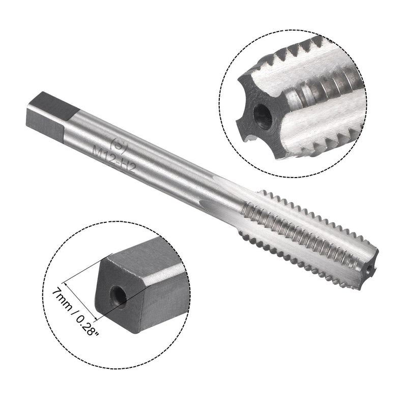 [Australia - AusPower] - uxcell M12 x 1.75mm Metric Tap and Die Set, Machine Thread Screw Tap with Round Threading Die, Tap & Die Kit for Nut Screw Bolt Thread Repair 