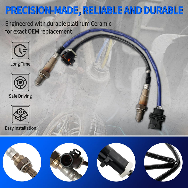 2PCS Oxygen Sensor 234-4528 234-4529 Upstream&Downstream O2 Sensor Compatible with 2011-2016 Chevy Cruze 2012-2020 Chevy Sonic 2013-2020 Chevy Trax 1.4L L4, 2013-2021 Buick Encore 1.4L L4