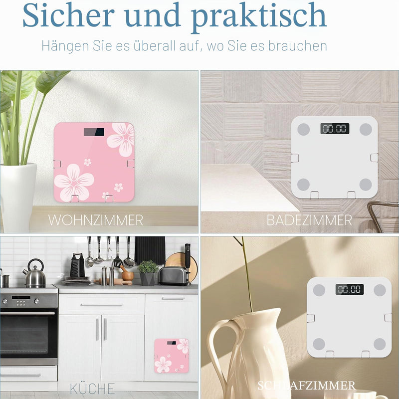 4 Pieces Body Weight Scale Holder Drill Free Stand | Self Adhesive Bathroom Scale Organizer Holder Body Weight Meter for Wall Cabinet Storage Household