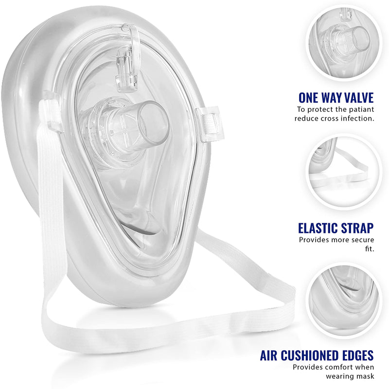 [Australia - AusPower] - ASA TECHMED 5 Pack Medical CPR Rescue Mask, Adult Child Pocket Resuscitator, in Red Hard Case with Wrist Strap, CPR mask w/O2 with Gloves - 6.5 x 4.8 x 1.6 inches 