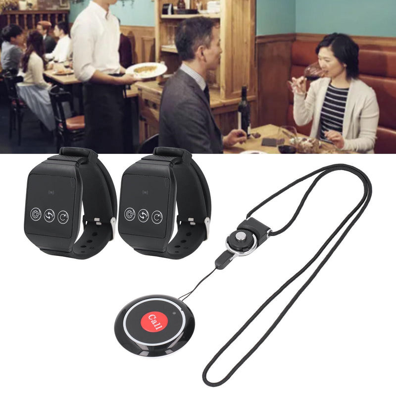 Tangxi Restaurant Pager System, Caregiver Call System, 2 Watch Receiver and 1 Pagers, Caregiver Pager for Home, Factory, Hospital,etc, Long Endurance