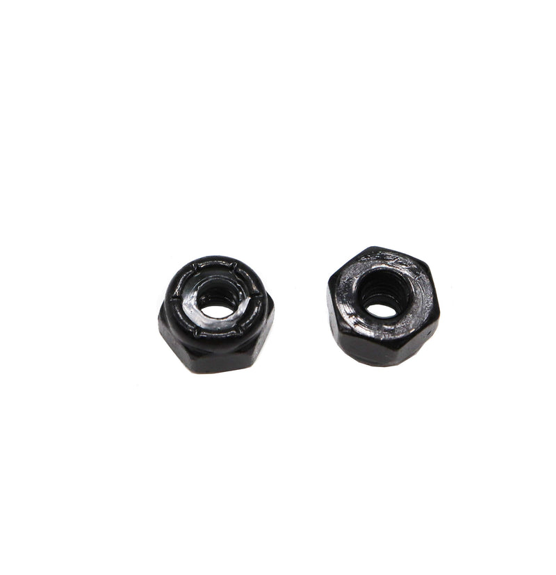[Australia - AusPower] - binifiMux 100Pcs M2 x 0.4mm Black Nylock Nuts Hex Nylon Insert Self Lock Nuts, Carbon Steel 4.8 Grade, DIN985, Zinc Plated 