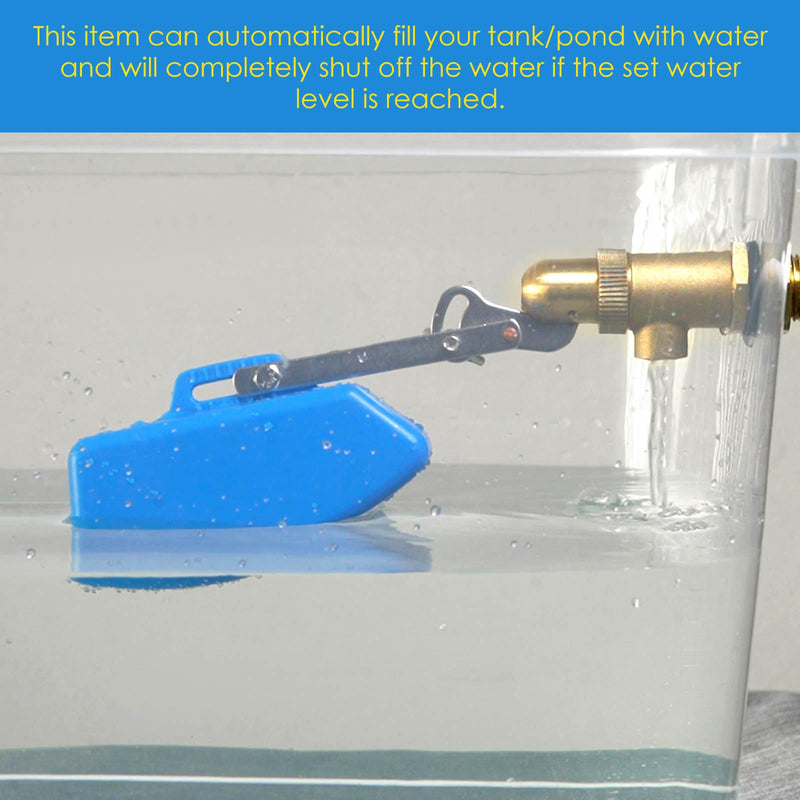[Australia - AusPower] - 2 Pack Brass Float Valve 1/2 Inch, Livestock Water Tank Float Valve Switch Brass Float Ball Valve Shut Off Pool Auto Fill Valve for Automatic Waterer 2 