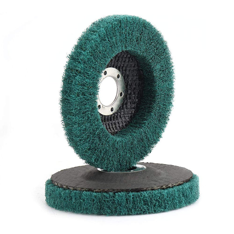 [Australia - AusPower] - NUODUN 10Pcs 180/320 Grit Nylon Fiber Flap Disc Metal Polishing Wheel, Abrasive Buffing Grinding Discs for 4" Angle Grinder, Deburring and Rust Removal of Welds on Complex Surfaces Mixed Pack 10Pcs 