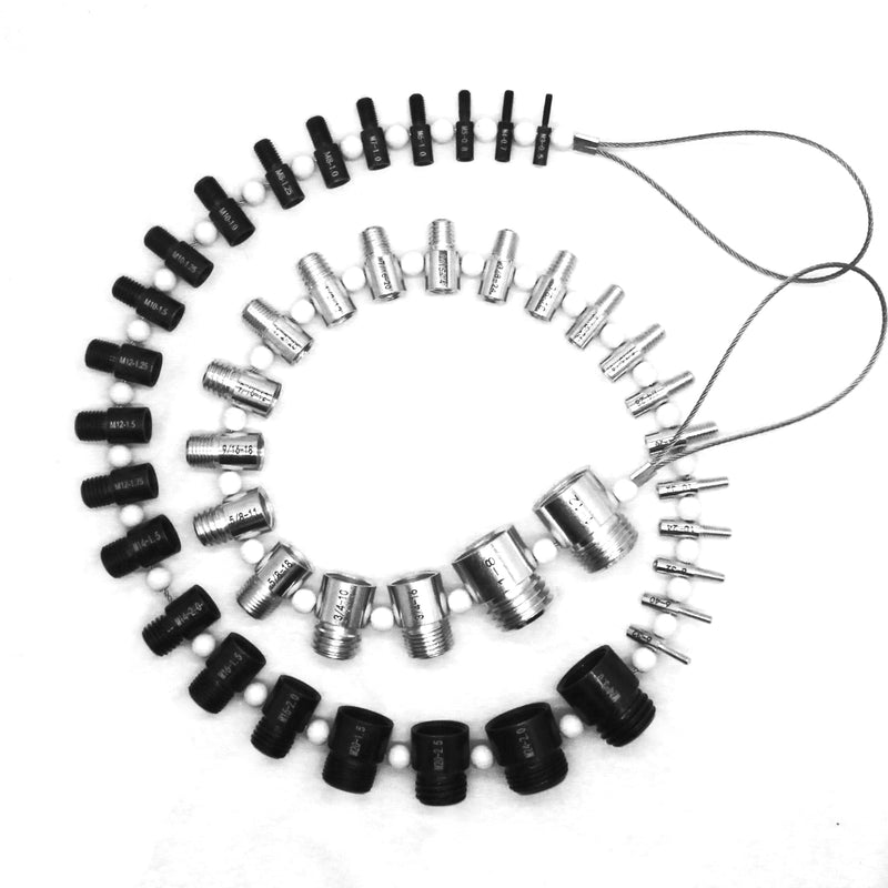 [Australia - AusPower] - Thread Checker Nut & Bolt SWTC-44 Bundle Thread Checker Nut and Bolt Checker 44 MaleFemale Thread Identifier Gauges - 23 Inch & 21 Metric Sizes (White&black, 23 Inch & 21 Metric) 