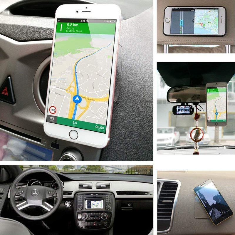 [Australia - AusPower] - Traceless Super Sticky Gel Pads Anti-Slip Double Sided Gripping Pads for Auto Car Home Cell Phone Glass Photo Holder with Easy Remove Washable Reusable Design Pack of 10 (Transparent) Transparent 