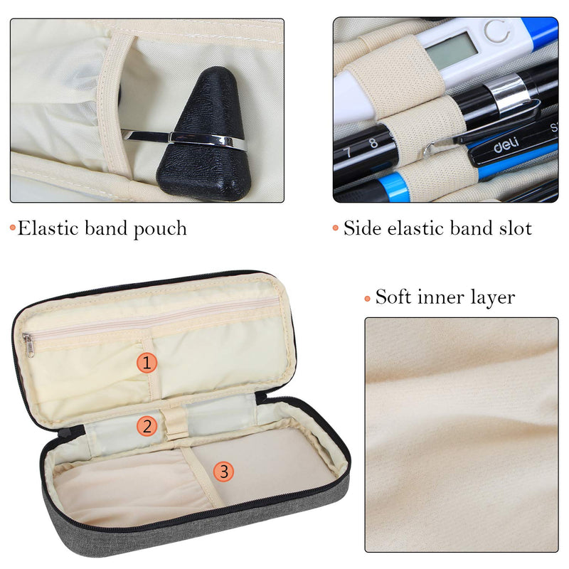 [Australia - AusPower] - Teamoy Stethoscope Case Compatible with 3M Littmann, ADC, Omron Stethoscope, Stethoscope Carrying Case Travel Bag for Nurse Accessories, Gray 