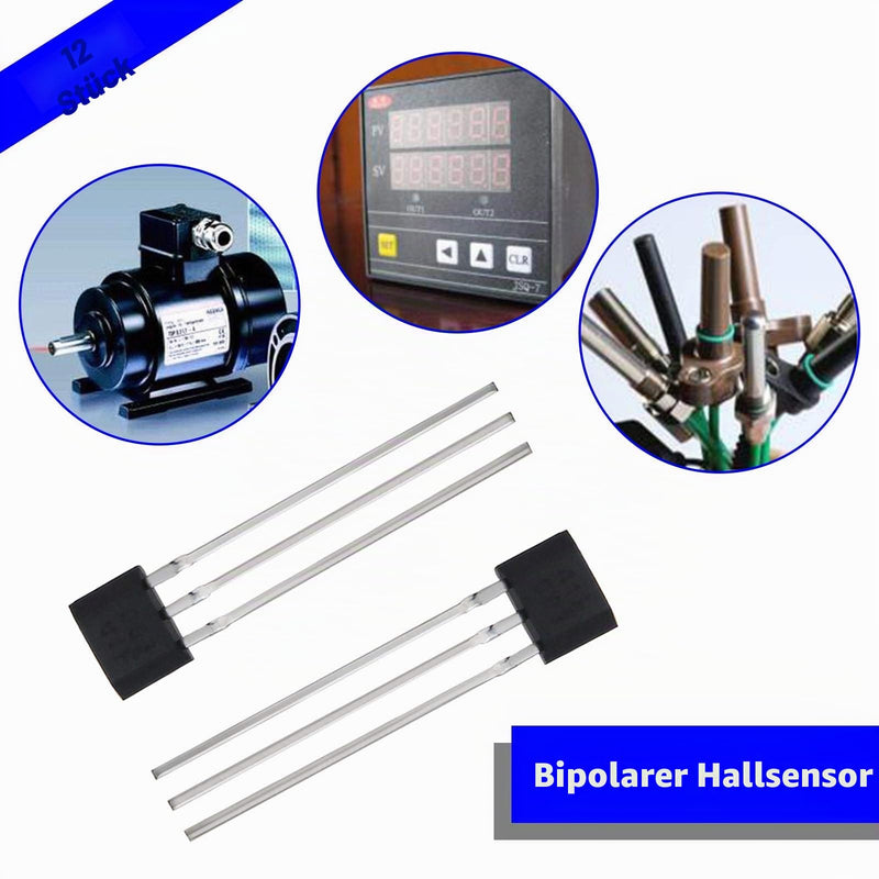OTOTEC 12pcs. 41F TO-92S SS41F 0H41 SH41 S41 Bipolar Hall Effect Sensor Magnetic Detector 3-Pole Sensor for Motor Vehicles Electric Cars Automotive Engine Industry