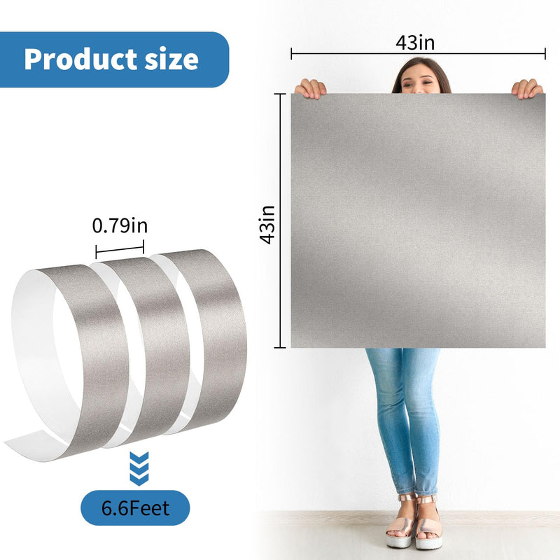 Faraday Fabric 43" x 43"+ 79"L Tape, Military Grade Faraday Cloth for Shielding RFID, EMP, EMF, EMI, 5G, WiFi, Bluetooth, GPS, Signal Leakage Prevention 43" x 43"
