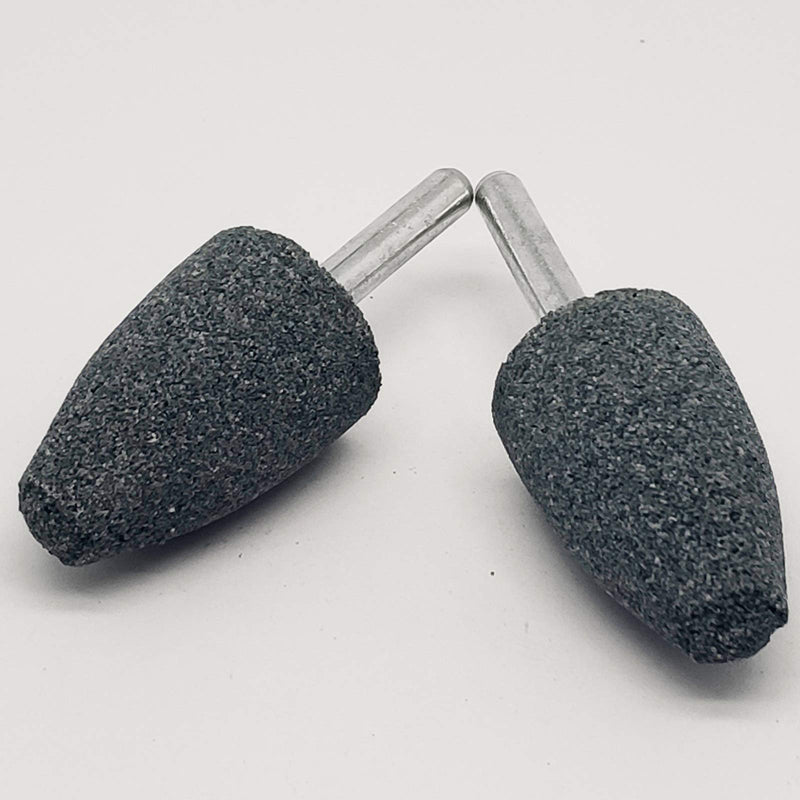 [Australia - AusPower] - 4 pcs 25mm Stone Rotary Grinding Bits with 1/4 Inch Shank, Aluminum Oxide Mounted Grinding Point for Grinding, Polishing，Deburring Ferrous Metals（4pcs 6x25 Cone Head） 6X25mm 