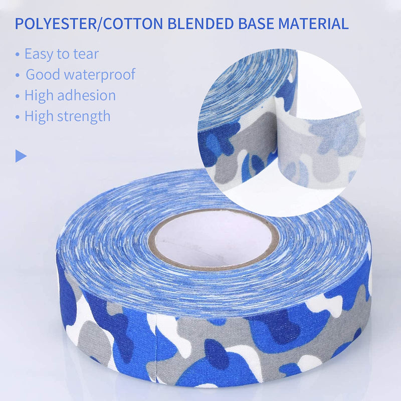 1Pieces Premium Grip Tape Hockey Tape Sticks Anti-Slip Waterproof Wrapper Easy to Stretch and Tear for Ice Hockey, Skiing… 1P Blue