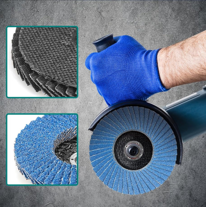 [Australia - AusPower] - Flap Discs, Flap Discs, Sanding Discs, Sanding Mop Disc, 8 Pieces, Diameter 76 mm x 10 mm, Grain 40/60/80/120 Mixing Set, Sanding Disc, Sanding Mop Flap Disk 