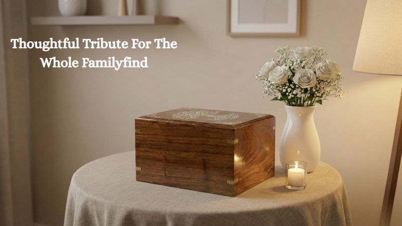 Wooden Cremation Urn for Human Ashes, Engraved Tree of Life Decorative Funeral Urns Box and Casket for Ashes Men Women Memorial Large Urn (Tree of Life)
